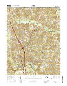 Ruther Glen Virginia Current topographic map, 1:24000 scale, 7.5 X 7.5 Minute, Year 2016