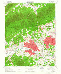 Salem Virginia Historical topographic map, 1:24000 scale, 7.5 X 7.5 Minute, Year 1963