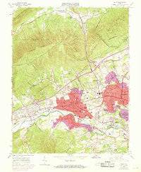 Salem Virginia Historical topographic map, 1:24000 scale, 7.5 X 7.5 Minute, Year 1963