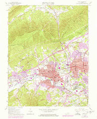 Salem Virginia Historical topographic map, 1:24000 scale, 7.5 X 7.5 Minute, Year 1963