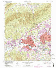 Salem Virginia Historical topographic map, 1:24000 scale, 7.5 X 7.5 Minute, Year 1963