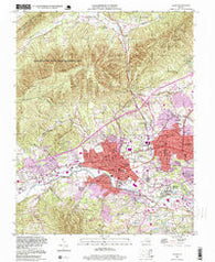 Salem Virginia Historical topographic map, 1:24000 scale, 7.5 X 7.5 Minute, Year 1994