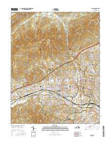 Salem Virginia Current topographic map, 1:24000 scale, 7.5 X 7.5 Minute, Year 2016