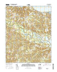 Saluda Virginia Current topographic map, 1:24000 scale, 7.5 X 7.5 Minute, Year 2016