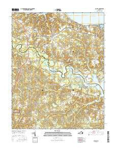 Saluda Virginia Current topographic map, 1:24000 scale, 7.5 X 7.5 Minute, Year 2016