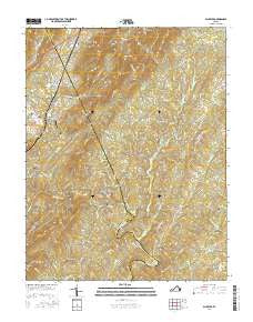 Schuyler Virginia Current topographic map, 1:24000 scale, 7.5 X 7.5 Minute, Year 2016