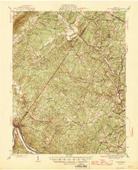 Scottsville Virginia Historical topographic map, 1:62500 scale, 15 X 15 Minute, Year 1946