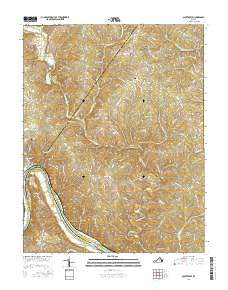 Scottsville Virginia Current topographic map, 1:24000 scale, 7.5 X 7.5 Minute, Year 2016