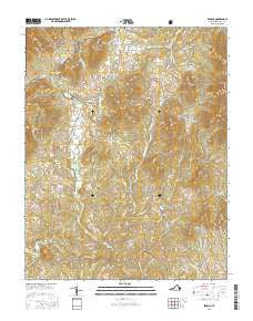 Sedalia Virginia Current topographic map, 1:24000 scale, 7.5 X 7.5 Minute, Year 2016