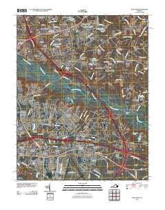 Seven Pines Virginia Historical topographic map, 1:24000 scale, 7.5 X 7.5 Minute, Year 2010