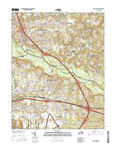 Seven Pines Virginia Current topographic map, 1:24000 scale, 7.5 X 7.5 Minute, Year 2016