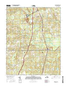 Skippers Virginia Current topographic map, 1:24000 scale, 7.5 X 7.5 Minute, Year 2016
