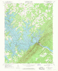 Smith Mountain Dam Virginia Historical topographic map, 1:24000 scale, 7.5 X 7.5 Minute, Year 1967