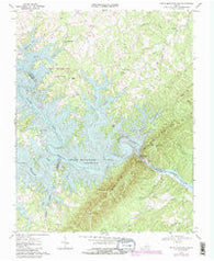 Smith Mountain Dam Virginia Historical topographic map, 1:24000 scale, 7.5 X 7.5 Minute, Year 1967