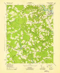 Smithfield Virginia Historical topographic map, 1:31680 scale, 7.5 X 7.5 Minute, Year 1945