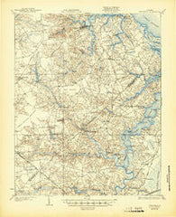 Smithfield Virginia Historical topographic map, 1:62500 scale, 15 X 15 Minute, Year 1919
