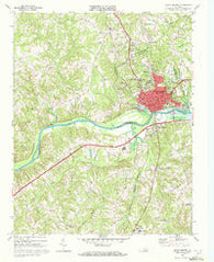 South Boston Virginia Historical topographic map, 1:24000 scale, 7.5 X 7.5 Minute, Year 1969