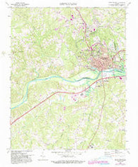 South Boston Virginia Historical topographic map, 1:24000 scale, 7.5 X 7.5 Minute, Year 1969