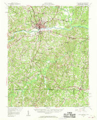 South Boston Virginia Historical topographic map, 1:62500 scale, 15 X 15 Minute, Year 1957