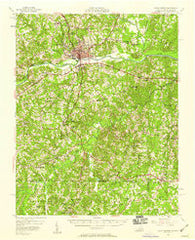South Boston Virginia Historical topographic map, 1:62500 scale, 15 X 15 Minute, Year 1957