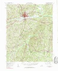 South Boston Virginia Historical topographic map, 1:62500 scale, 15 X 15 Minute, Year 1957