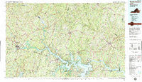 South Boston Virginia Historical topographic map, 1:100000 scale, 30 X 60 Minute, Year 1984