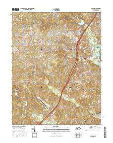 Stafford Virginia Current topographic map, 1:24000 scale, 7.5 X 7.5 Minute, Year 2016