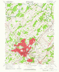 Staunton Virginia Historical topographic map, 1:24000 scale, 7.5 X 7.5 Minute, Year 1964