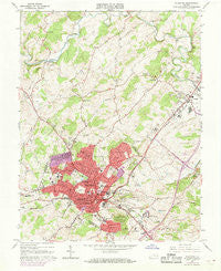 Staunton Virginia Historical topographic map, 1:24000 scale, 7.5 X 7.5 Minute, Year 1964