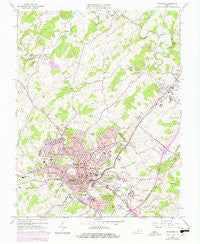 Staunton Virginia Historical topographic map, 1:24000 scale, 7.5 X 7.5 Minute, Year 1964