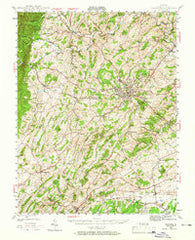 Staunton Virginia Historical topographic map, 1:62500 scale, 15 X 15 Minute, Year 1944