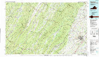 Staunton Virginia Historical topographic map, 1:100000 scale, 30 X 60 Minute, Year 1986
