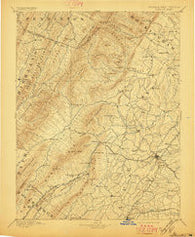 Staunton Virginia Historical topographic map, 1:125000 scale, 30 X 30 Minute, Year 1894