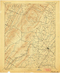 Staunton Virginia Historical topographic map, 1:125000 scale, 30 X 30 Minute, Year 1894