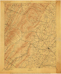 Staunton Virginia Historical topographic map, 1:125000 scale, 30 X 30 Minute, Year 1894