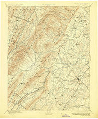 Staunton Virginia Historical topographic map, 1:125000 scale, 30 X 30 Minute, Year 1894