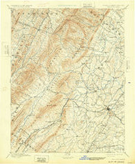 Staunton Virginia Historical topographic map, 1:125000 scale, 30 X 30 Minute, Year 1894