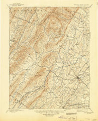 Staunton Virginia Historical topographic map, 1:125000 scale, 30 X 30 Minute, Year 1894