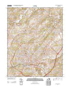 Staunton Virginia Historical topographic map, 1:24000 scale, 7.5 X 7.5 Minute, Year 2013
