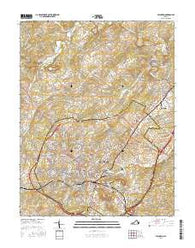 Staunton Virginia Current topographic map, 1:24000 scale, 7.5 X 7.5 Minute, Year 2016