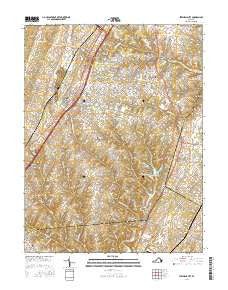 Stephens City Virginia Current topographic map, 1:24000 scale, 7.5 X 7.5 Minute, Year 2016