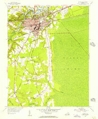 Suffolk Virginia Historical topographic map, 1:24000 scale, 7.5 X 7.5 Minute, Year 1954
