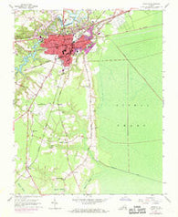Suffolk Virginia Historical topographic map, 1:24000 scale, 7.5 X 7.5 Minute, Year 1954