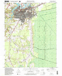 Suffolk Virginia Historical topographic map, 1:24000 scale, 7.5 X 7.5 Minute, Year 1997