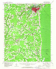 Suffolk Virginia Historical topographic map, 1:62500 scale, 15 X 15 Minute, Year 1954