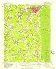Suffolk Virginia Historical topographic map, 1:62500 scale, 15 X 15 Minute, Year 1954