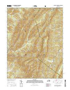 Sugarloaf Mountain Virginia Current topographic map, 1:24000 scale, 7.5 X 7.5 Minute, Year 2016