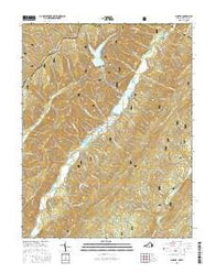 Sunrise Virginia Current topographic map, 1:24000 scale, 7.5 X 7.5 Minute, Year 2016