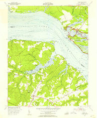 Surry Virginia Historical topographic map, 1:24000 scale, 7.5 X 7.5 Minute, Year 1953