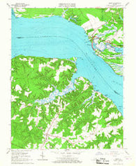Surry Virginia Historical topographic map, 1:24000 scale, 7.5 X 7.5 Minute, Year 1965